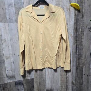 Domenico Vacca Butter Yellow Button Down Blouse
